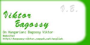 viktor bagossy business card